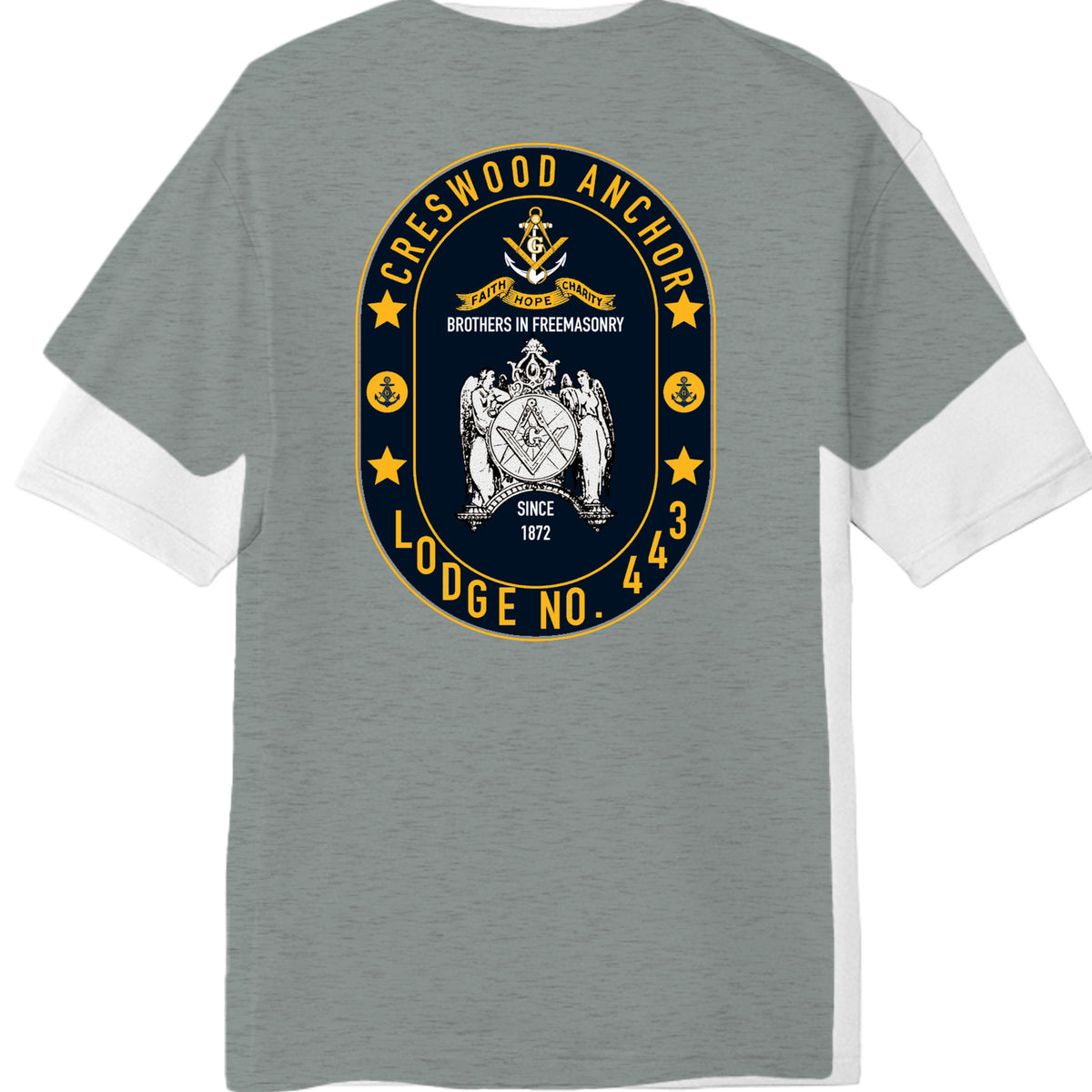 Grey Concrete Heather - ST350 - BACK