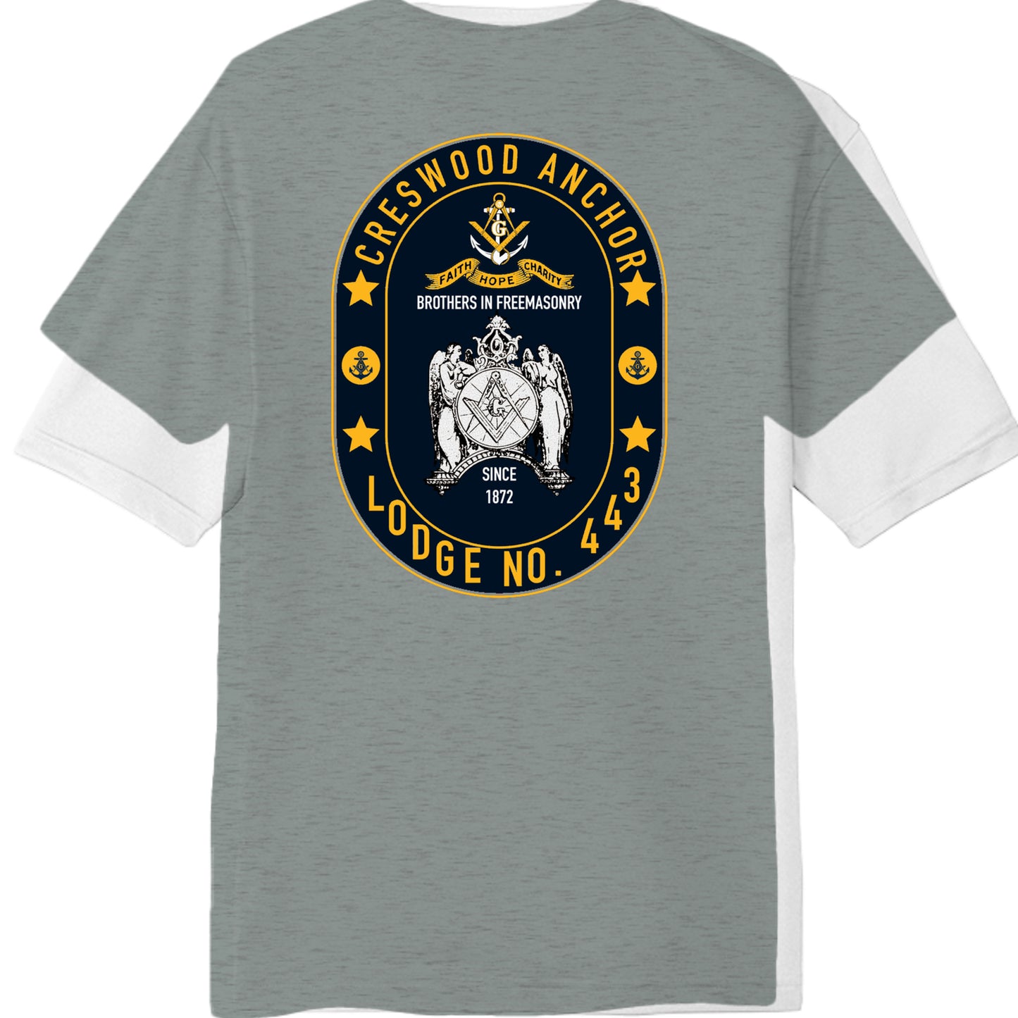 Grey Concrete Heather - ST350 - BACK